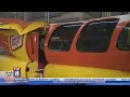 Kristi Stefani ketchup with iconic Oscar Mayer Wienermobile