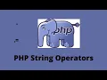 How to join strings and variables in PHP String Operations in PHP