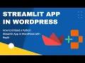 How to Embed a Python Streamlit App in WordPress with Replit