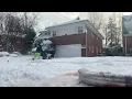 BLOWING SNOW OFF SIDEWALK DRIVEWAY FOR ELDERLY WOMAN IN TEANECK NJ - NO COST NON-PROFIT SERVICE