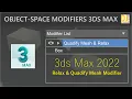 Quadify Mesh Modifier and Relax Modifier 3ds Max 2022 Tutorial Tips and Tricks in Hindi Urdu