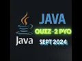 Programming Concepts using Java Quiz-2 PYQ SEPT 2024 Diploma Level IIT Madras BS Degree