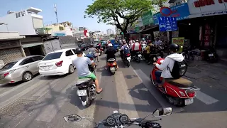 The traffic leaving Saigon