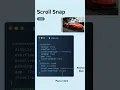 Scroll Snap Using Css