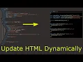 VANILLA JAVASCRIPT PART 3 - UPDATE HTML DYNAMICALLY