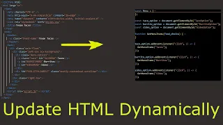 VANILLA JAVASCRIPT PART 3 - UPDATE HTML DYNAMICALLY