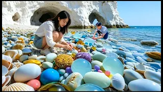 Huge tide! After the typhoon, it is the happiest time for fishermen. Lots of seafood. Shells, snails