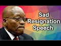 Sadness resignation Letter in South Africa Jacob Zuma 2018