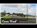 Driving around Evans Head Australian coastal town
