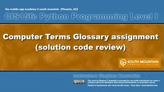Python 06K - Computer Terms Glossary code review
