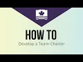 Develop a Team Charter