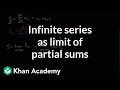 Infinite series as limit of partial sums Series AP Calculus BC Khan Academy