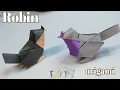 How to fold an Origami Robin tutorial creator David Brill origami bird