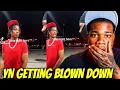 Floochiee had the CRAZIEST reaction to this YN getting Blown down on Live