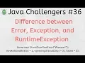 Java challengers - Error RuntimeException Exception