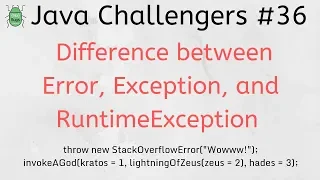 Java challengers - Error RuntimeException Exception