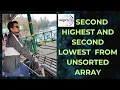 Wipro interview Questions Second Highest and Second Lowest Number from unsorted array Automation