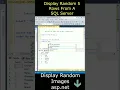 Get Random Rows From A Table