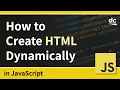 3 EASY Ways To Generate HTML with JavaScript for Beginners