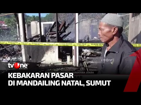 9 Toko Terbakar di Pasar Kotanopan, Mandailing Natal
