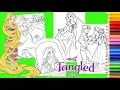 Coloring Princess Rapunzel Flynn Rider - Tangled Coloring Pages for kids