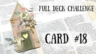 shabby chic house altered playing card card 18 full deck challenge shanouki 