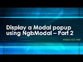 How to add Angular Modal popup using NgbModal Bootstrap modal popup using ng-template part 2