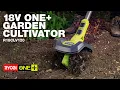 RYOBI 18V ONE Garden Cultivator R18CLV120 in action