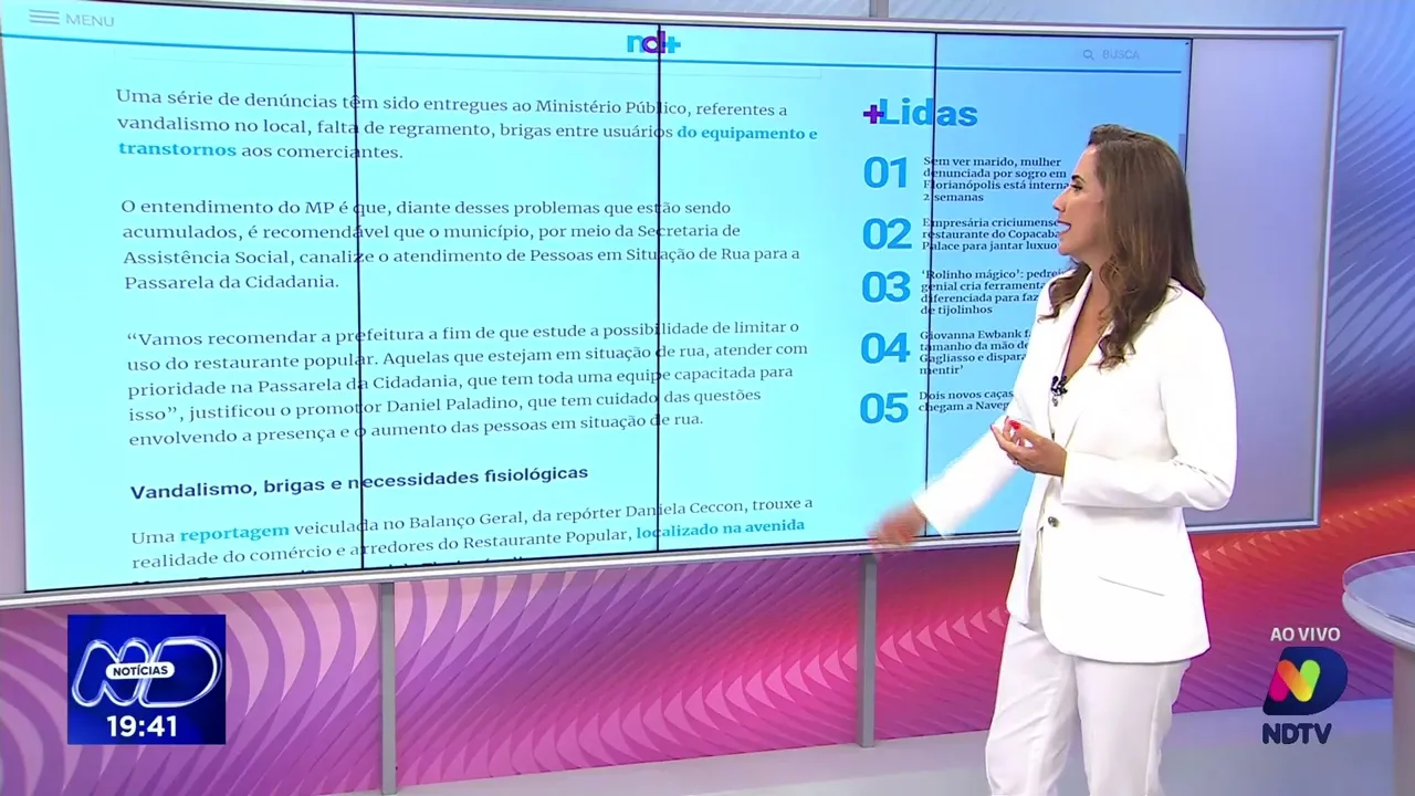 Florianópolis oferece alimentação de qualidade para pessoas em situação de Rua