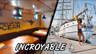 VISITE DU BATEAU: intérieur et extérieur du KRAKEN , INCROYABLE 3 MATS (Voilier coraille en voyage)