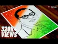 Dr B R AMBEDKAR Drawing With Oil Pastel FOR BEGINNERS Dr Babasaheb lndependence day Special
