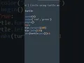 Draw a circle using turtle module in Python