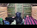 Download Lagu BERKEMAH SAAT HUJAN DERAS - TIDUR DALAM SHELTER DARI BAMBU YANG HANGAT