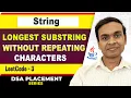 Longest Substring Without Repeating Characters LeetCode 3 DSA in Java Full Course