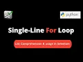 How to write For Loop in single line using Python List Comprehension in Python One Line For Loop