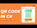 How to Create a QR Code Generator in C Windows Forms Full Tutorial