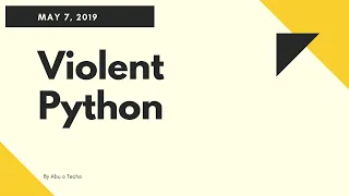 Violent Python Introduction Abu o Techo