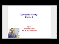 Tutorial - 16 Dynamic Array in Hindi Part