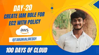 Day 20 How to Create a IAM Role Using AWS CLI 100 Days of cloud Kode kloud Tarun valireddy