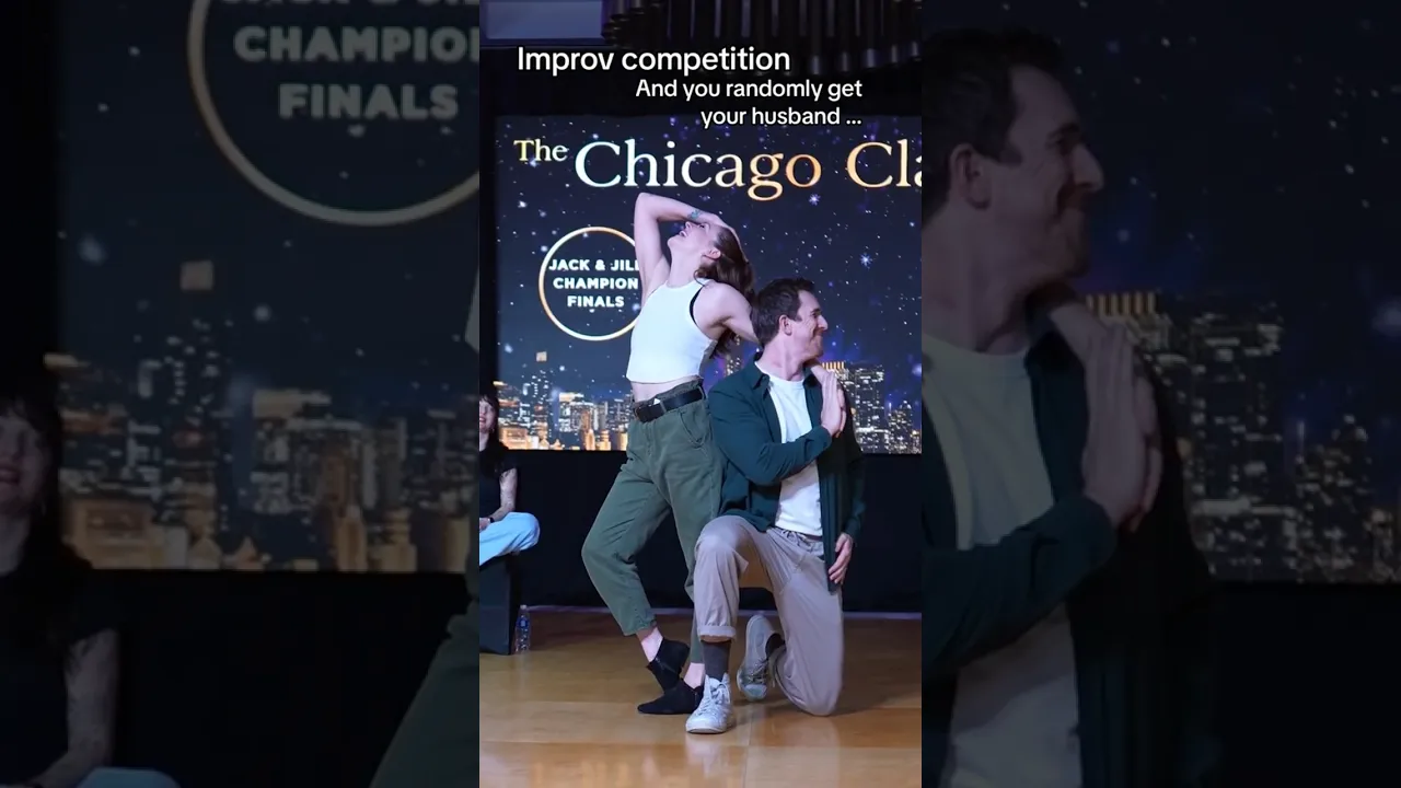 Randomly Paired Husband and Wife Slay this Improv Dance 😍 #westcoastswing