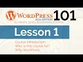 Course Introduction WordPress 101 Lesson 01 2021 Edition