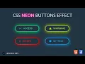 How to create neon buttons effect using CSS