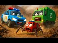 Download Lagu 🚓♻️ Police \u0026 Garbage Truck vs Spider Car! | Epic Chase | Car Adventure