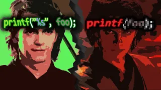 Never use printf like this Microsoft banned it