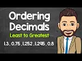 Ordering Decimals from Least to Greatest Math with Mr J