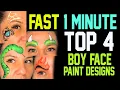 4 Easy Fast Boys Face Painting Ideas Tutorial
