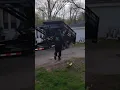 Unloading a Dumpster