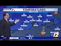 WPRI 12 Weather Forecast for 26 Clouds to partial sun today
