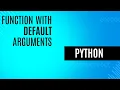 4 Functions with default arguments Python Course Rohit Bagal