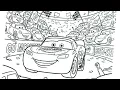 Lightning McQueen Coloring Page Disney Cars Coloring for Kids Easy Car Coloring Book
